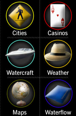 Cities | Casinos | Watercraft | Weather | Maps | Waterflow